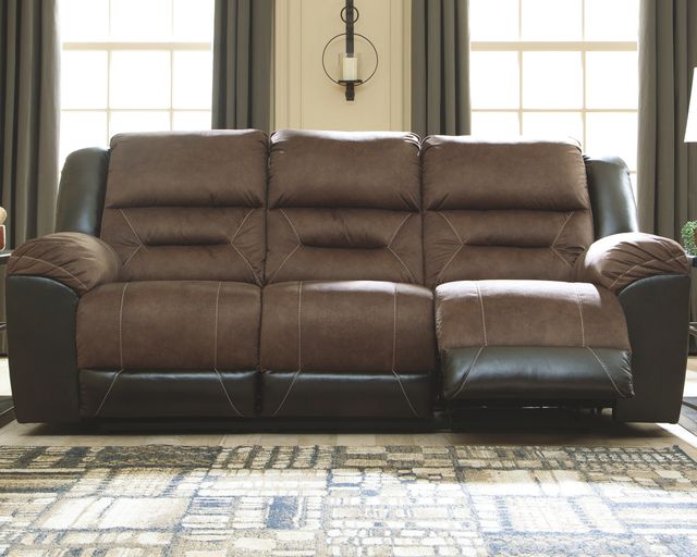 Signature Design by Ashley® Earhart Chestnut Reclining Sofa-4