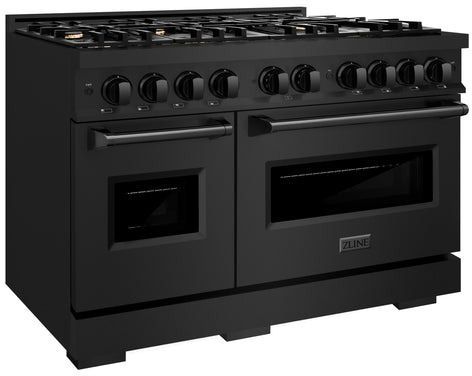 ZLINE Classic 48" Black Stainless Steel Pro Style Gas Range -2