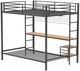 Coaster® Campus Matte Black Youth Twin Bunk Beds-3