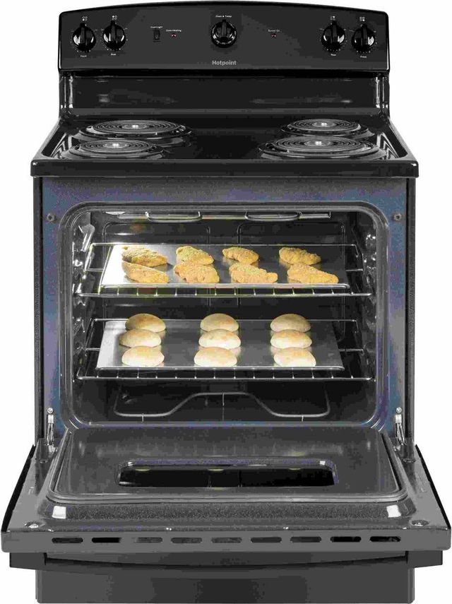 Hotpoint® 30" Black Freestanding Electric Range-2