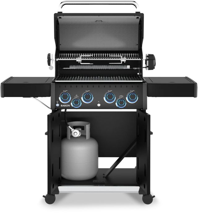 Broil King® Baron 420 Pro Shadow 4-Burner Black Freestanding Liquid Propane Grill-1