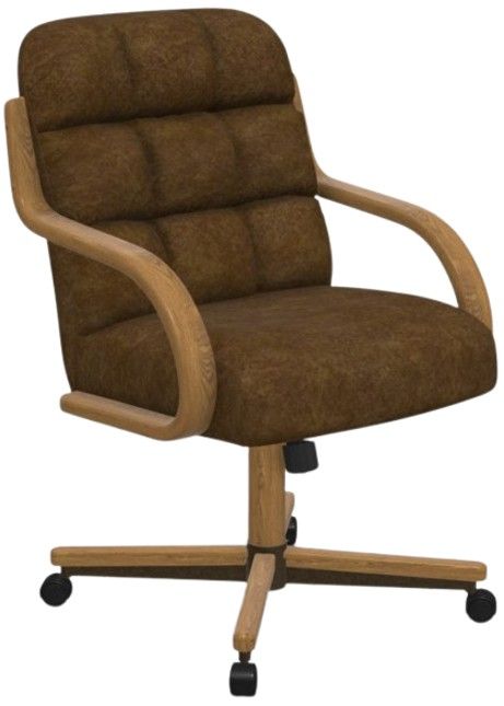 Chromcraft Customizable Ryland Swivel Tilt Caster Casual Dining Chair-0