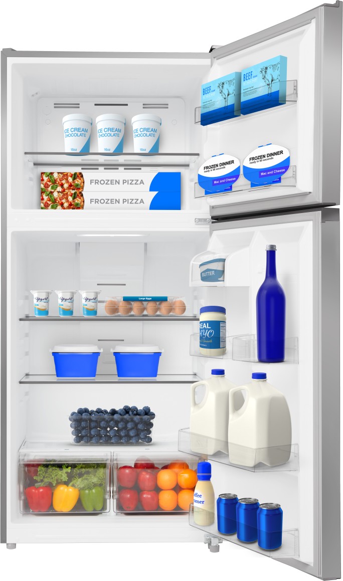 Midea® 18.0 Cu. Ft. Stainless Steel Top Freezer Refrigerator | TJ