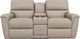 La-Z-Boy® Ava Ivory Leather Manual Reclining Loveseat with Console-1