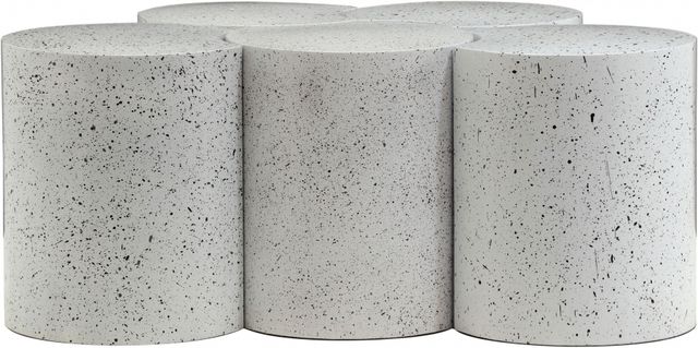 Meridian Furniture Dimple 5-Piece White 18" Modular Nesting Coffee Table Set-2