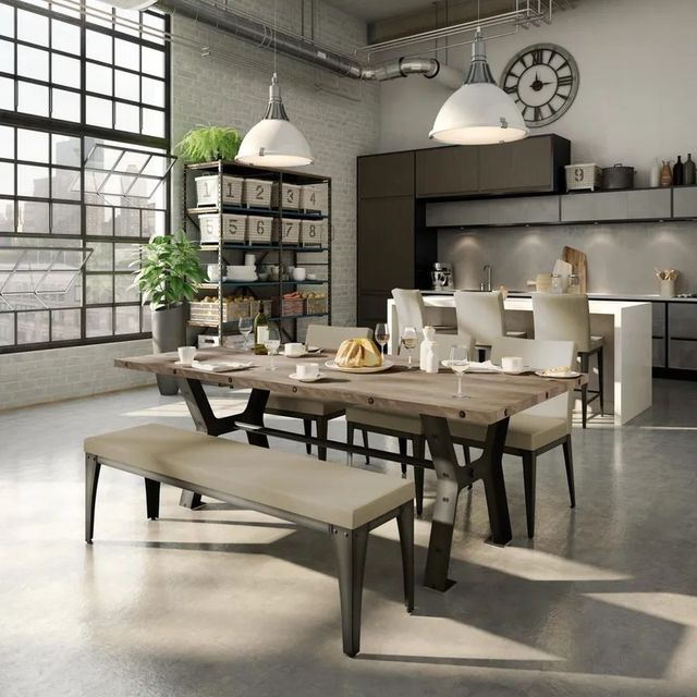 Amisco Customizable Parade 31" Solid Ash Long Table-3