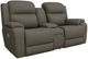 La-Z-Boy® Dorian Smoke Power Reclining Loveseat with Console, Headrest, and Lumbar-0