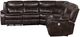 Coaster® Sycamore Dark Brown Upholstered Power Reclining Sectional Sofa-3