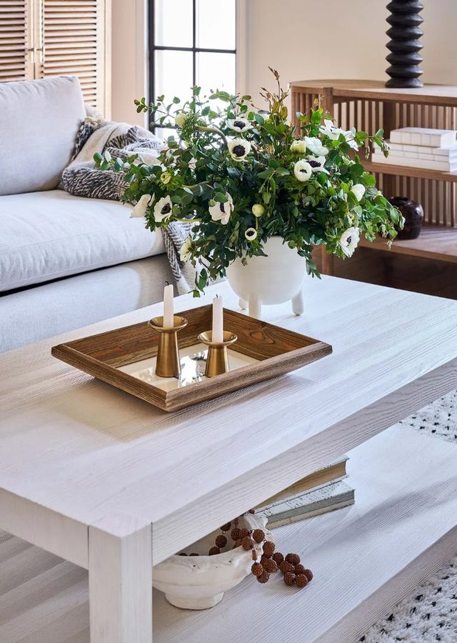 Universal Explore Home™ Weekender Coastal Living Home Hermosa White Sand Rectangular Cocktail Table-3