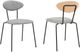 Armen Living Neo 2-Piece Gray/Black Dining Chairs-3