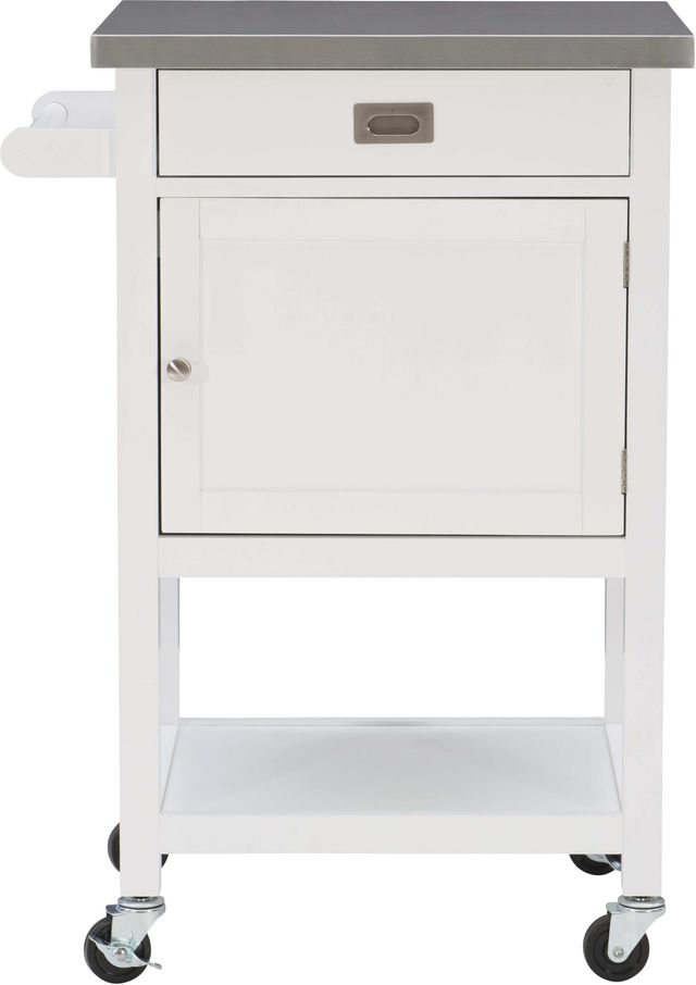 Linon Sydney White Apartment Kitchen Cart-0