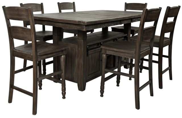 Jofran Inc. Madison County 7-Piece Barnwood Counter Dining Set-0