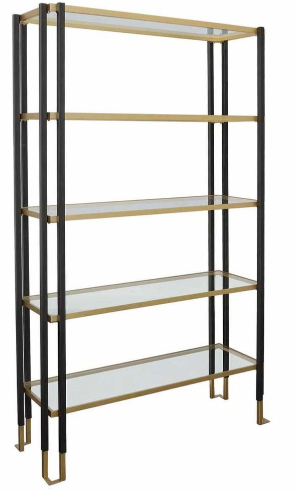 Uttermost® Kentmore Black/Gold Etagere-0