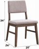 ACME Furniture Seda 2-Piece Pink/Walnut Upholstered Dining Side Chair Set-2