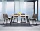 Mazin Furniture Ivanhoe Natural Dining Table with Black Metal Legs-3