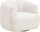 TOV Furniture Jasmine Cream Velvet Swivel Accent Chair-0