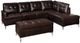 Mazin Furniture Barrington Brown Bi-Cast Vinyl Ottoman-2
