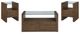 Steve Silver Co. Garland 3-Piece Glass Top Occasional Table with Toffee Base Set-0