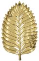 A & B Home Gold Decorative Leaf Plate-1