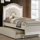 Furniture of America® Allie Pearl White Twin Bed-0