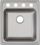 Elkay Lustertone® Classic Lustrous Satin 19-1/2" x 22" x 6-1/2" OS4-Hole Single Bowl Drop-In ADA Sink-1
