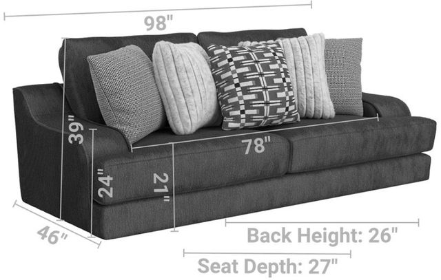 Jackson Furniture Olympus Sapphire Sofa with Cuddler Coil Cushions-2