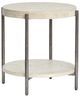Magnussen Home® Jennings Edgecomb Gray End Table with Weathered Antique Nickel Base-0