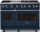 Viking® 5 Series 48" Slate Blue Pro Style Gas (NG) Range with Polished Chrome Trim-4