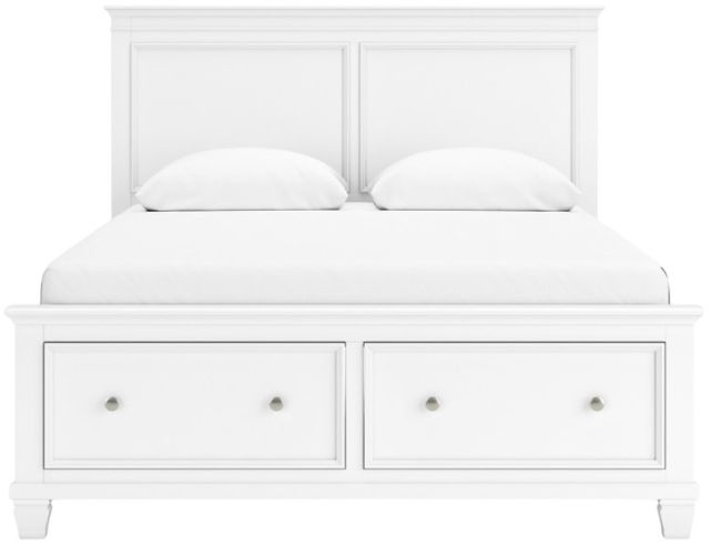 Signature Design by Ashley® Fortman White Queen Panel Storage Bed-1