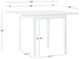 Linon Torino White Square Drop Leaf Table-2