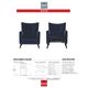 Korson Furniture Avio Midnight Accent Recliner Chair-2