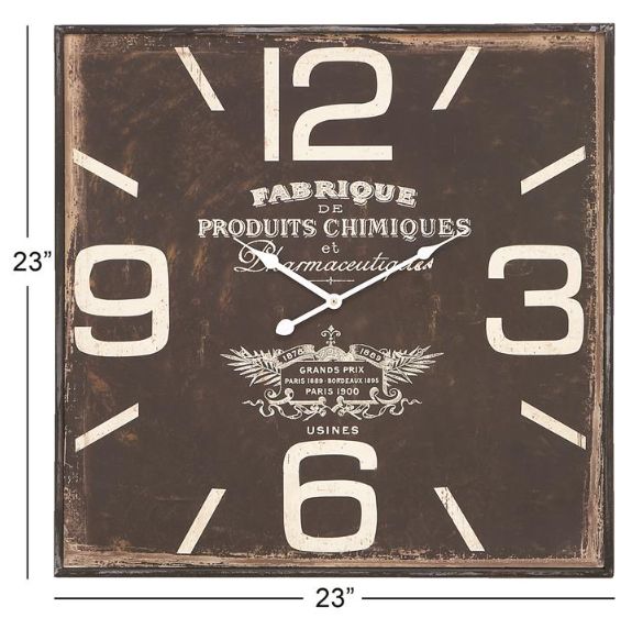 Deco Marche Black 23" Wall Clock-2