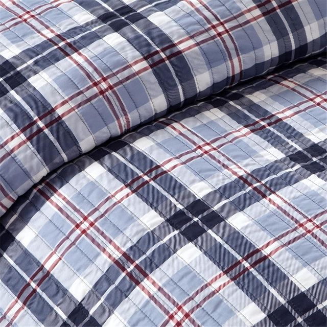 Olliix by Mi Zone Elliot Blue Full/Queen Reversible Coverlet Set-4