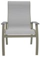 Telescope Casual Belle Isle Abalone/Storm Aluminum/Fabric Outdoor Sling Supreme Arm Chair with Cape Gray Rustic Polymer Arm Accent-1
