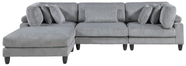 Homelegance® Robstown 4-Piece Gray Modular Sectional with Ottoman-2