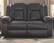 Ashley® Garristown Gray Power Reclining Loveseat-1