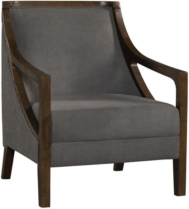 Elements International Hopkins Brown/Columbia Charcoal Accent Chair-0