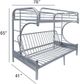 ACME Furniture Eclipse Silver Youth Twin Over Full Futon Bunk Bed-2
