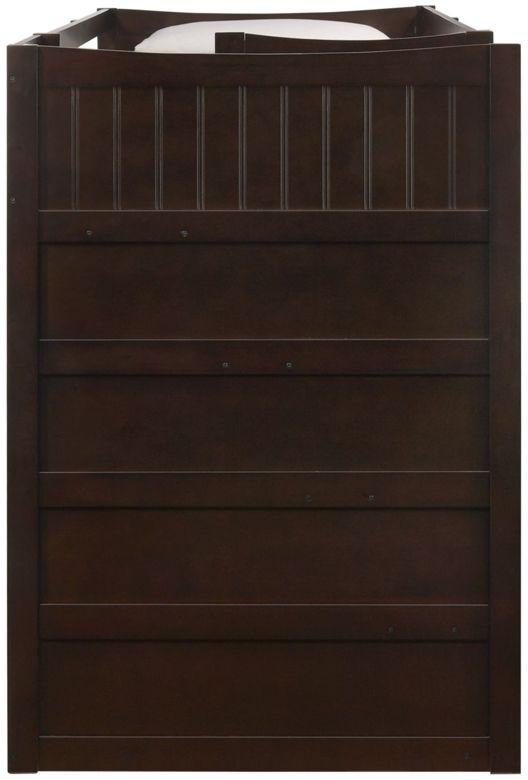 Elements International Sami Espresso Youth Twin Over Twin Step Bunk Bed with Left Headboard-3