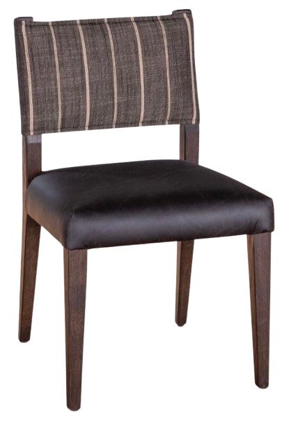 Home Trends & Design Grosvenor Maya Black Striped/Vintage Java Dining Chair-0
