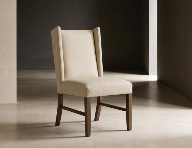 International Furniture Direct Forge Brown/Ivory Leather Dining Side Chair-1