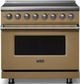 Viking® 5 Series 36" Golden Hour Pro Style Induction Range with Polished Chrome Trim-0