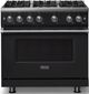 Viking® 5 Series 36" Onyx Pro Style Gas (NG) Range with Polished Chrome Trim-0