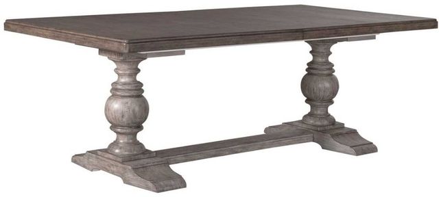 Liberty Furniture River Place Tobacco Dining Table with Riverstone Gray Base-0