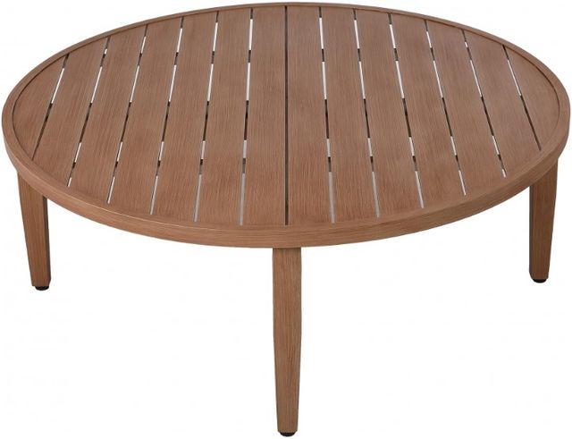 Meridian Furniture Maui Natural Aluminum Outdoor Coffee Table-2