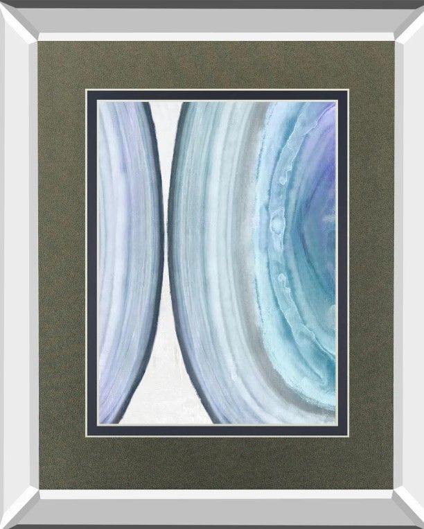 Classy Art Endless Blue I By Eva Watts Mirror Framed Wall Art-1