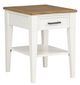 Legacy Classic Jasper Toasted Coconut Chairside Table with Natural White Base-0