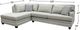 Decor-Rest® Furniture LTD 2696 2-Piece Gatsby Oreo Sectional and Chaise-3