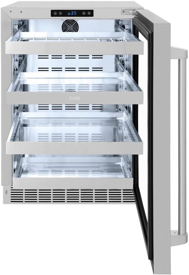 ZLINE Touchstone 24" 5.2 CU. Ft. Stainless Steel Beverage Center-1