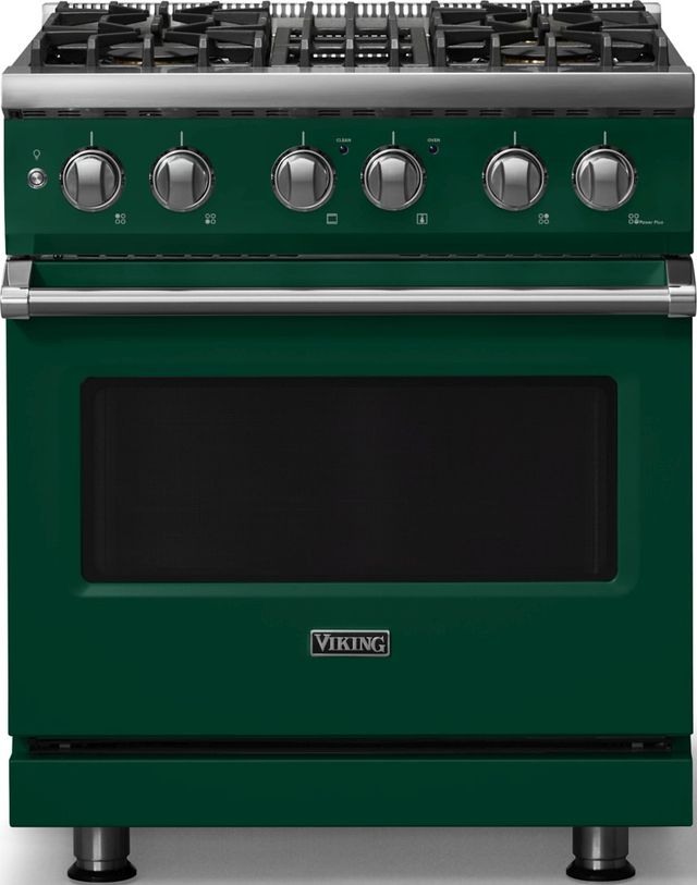 Viking® 5 Series 30" Ivy Pro Style Dual Fuel (NG) Range with Polished Chrome Trim-0